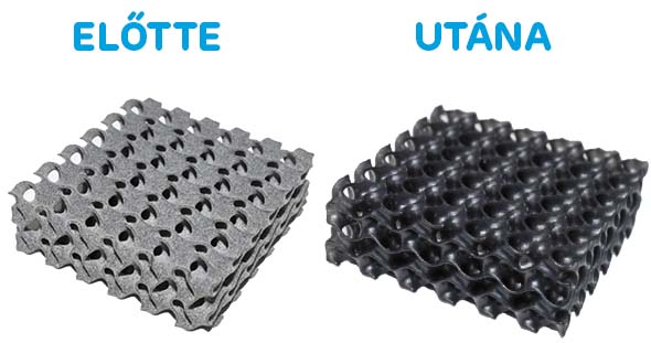 AMT PostPro berendezéssel felületkezelt 3D nyomtatott modellek